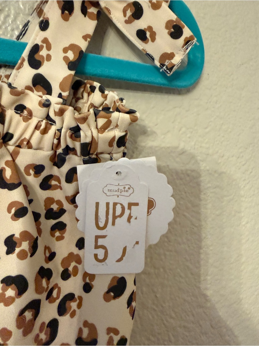 Mud Pie Kids Leopard-Print One-Piece Swimsuit - Cream, Brown, Black - Picture 3 of 4